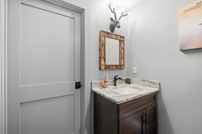 Finished Wall with Pocket Door